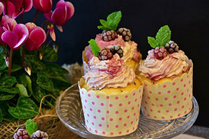Three cupcakes